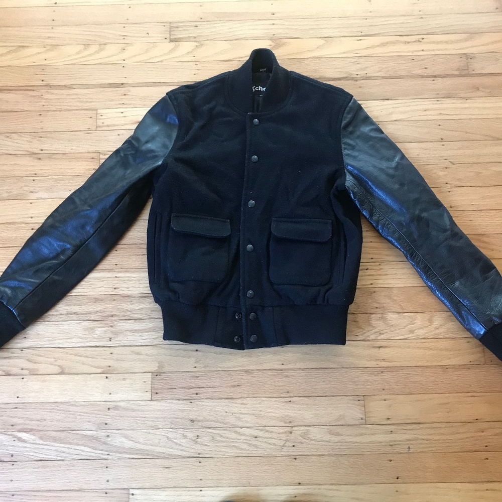 Schott Leather Bomber Jacket - Size Medium